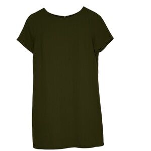 Lulus Olive Green Midi Dress Short Sleeve Women’s Size Small